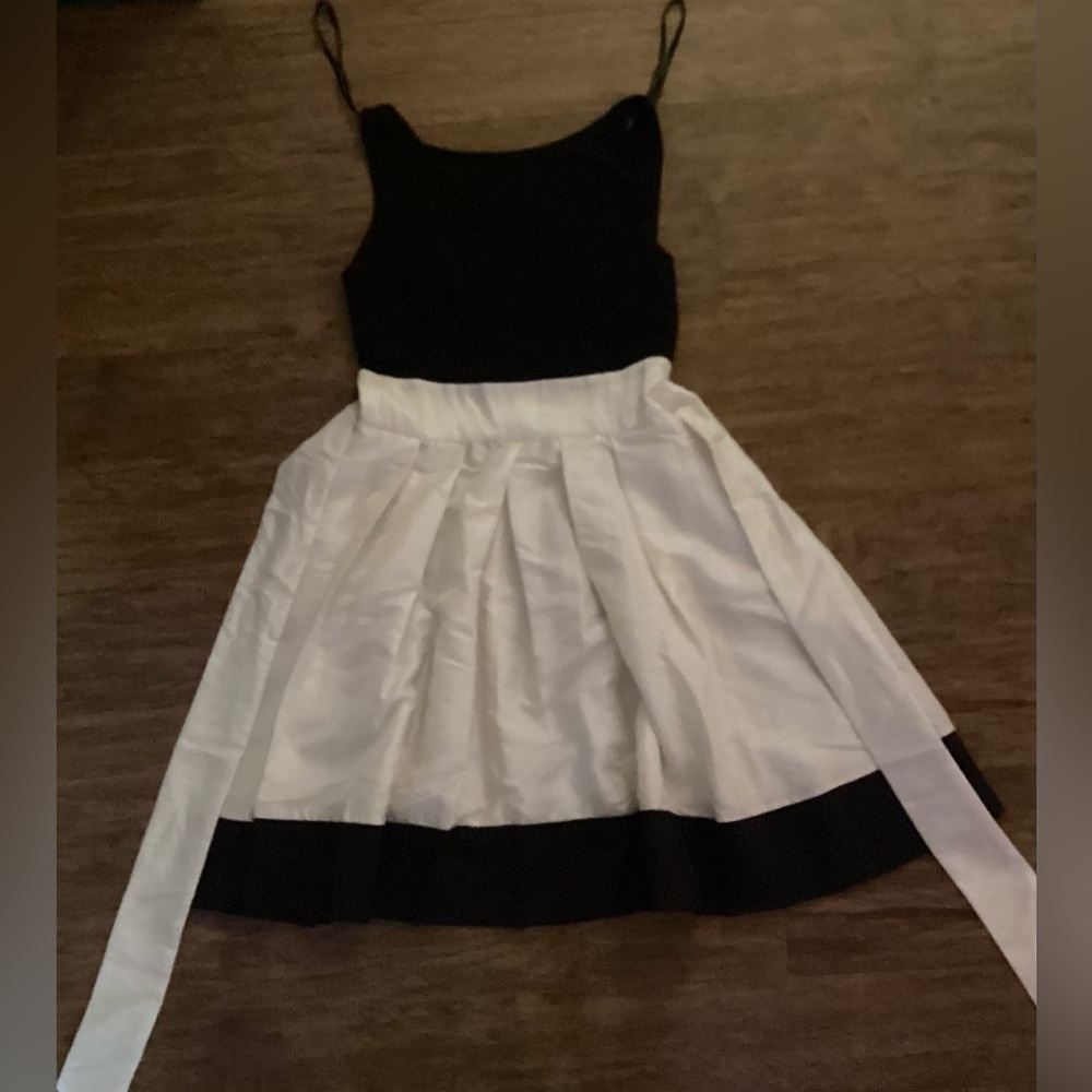 S.L. fashion❤️‍🔥 black and white cross homecoming dress